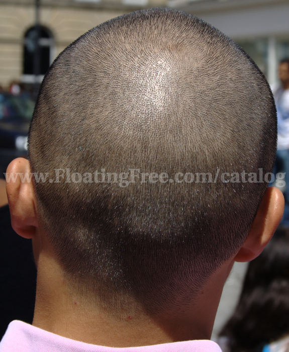 Shaved head